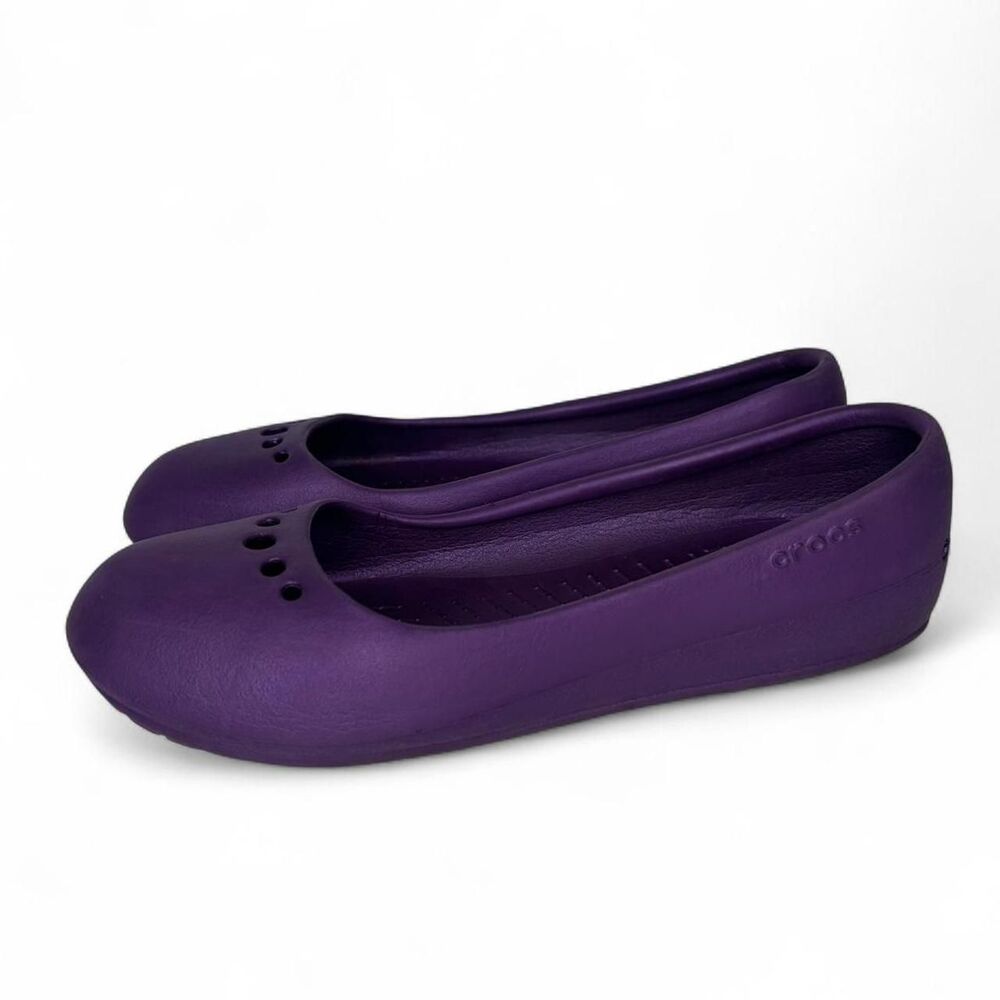 Purple Crocs ballet flats 6